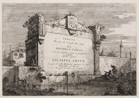 KG 00283
<br/>
Titelblad voor 31 vedute in en rond Venetië
<br/>
<em>Canal, Antonio (Canaletto) (1697 - 1768)</em>